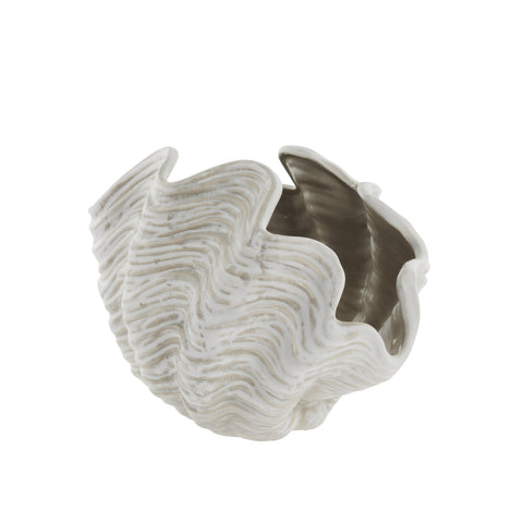 Sheline Muschelvase 18x19,5 cm. leinen