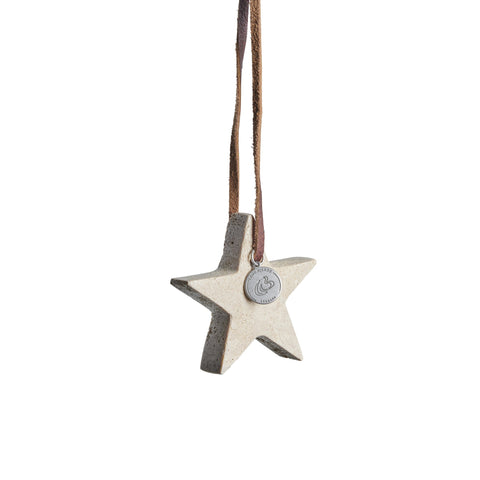 Elina Marmorstern 6,5 cm leinen