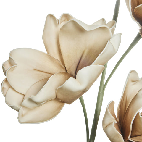 Happia Schaum Blumen leinen D15 H17