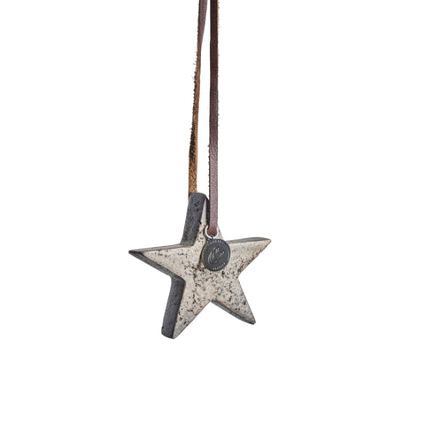 Elina Marmorstern 6,5 cm braun