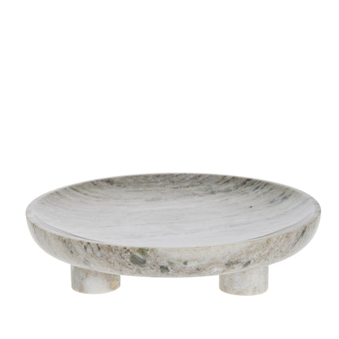 Esille Tablett Ø32 cm. dunkelbeige Marmor