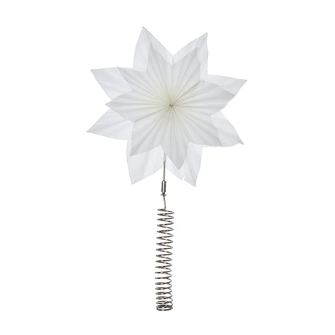 Palisia Baumspitze H25 cm. gebrochenes weiss