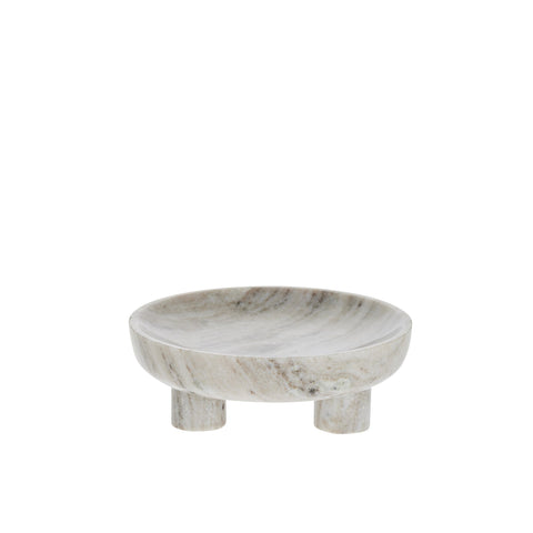 Esille Tablett Ø20 cm. dunkelbeige Marmor