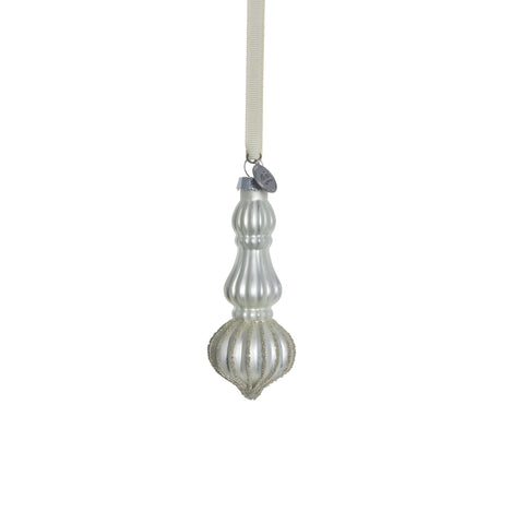 Perline ornament H11 cm. gebrochenes weiss