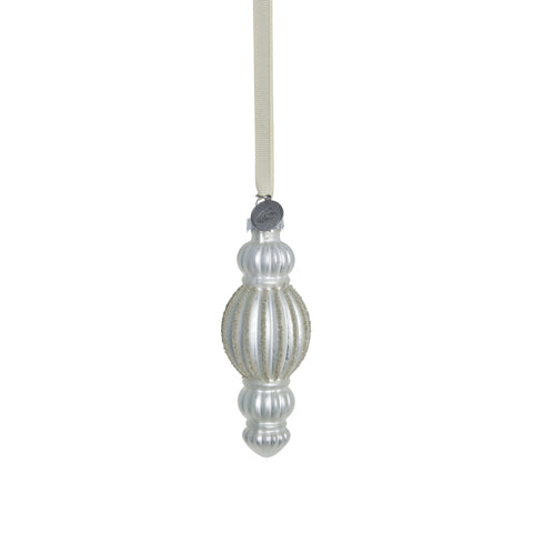 Perline ornament H11,5 cm. gebrochenes weiss