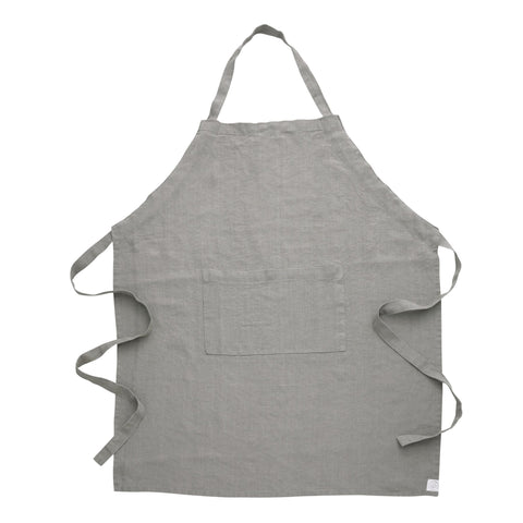 Estrine Schürze one-size grau 100% Leinen