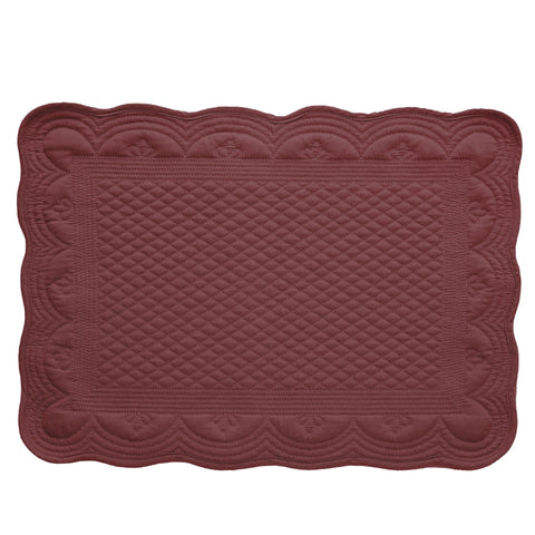 Estrid Tischset 48,5x33,5 cm. dunkle rot 100% Baumwolle