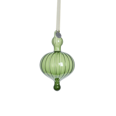 Glosille ornament H14,5 cm. grün