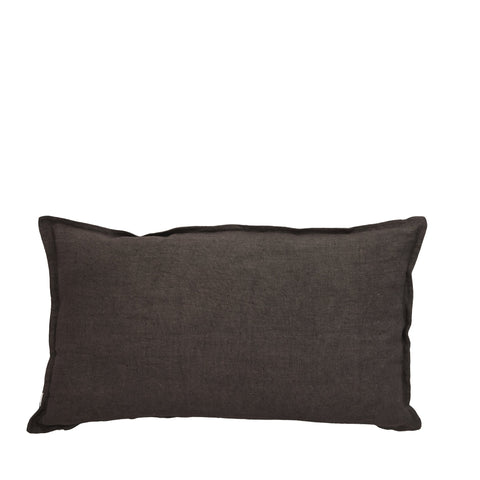 Efina Kissenbezug 60x40 cm. Braun 100% Leinen