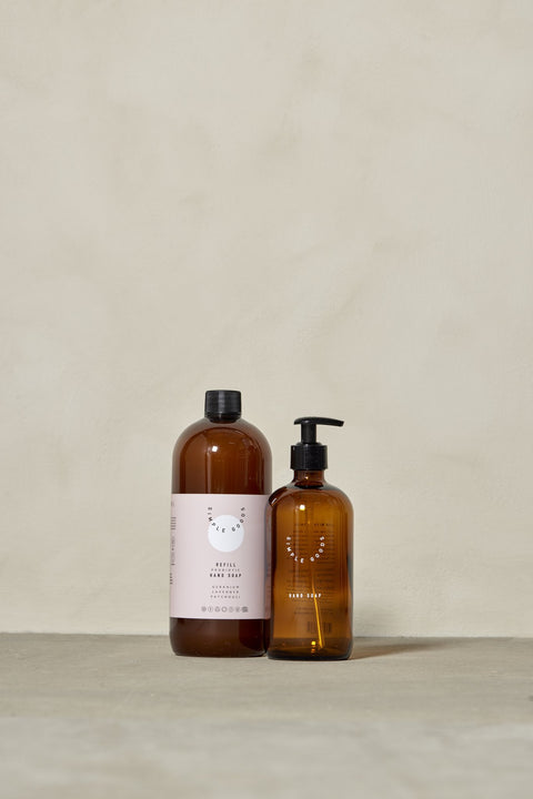 Leere Glasflasche Handseife Glass 500 ml