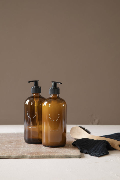 Leere Glasflasche Spülmittel Glass 500 ml