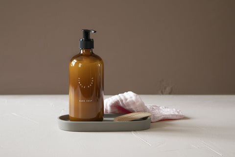 Leere Glasflasche Handseife Glass 500 ml