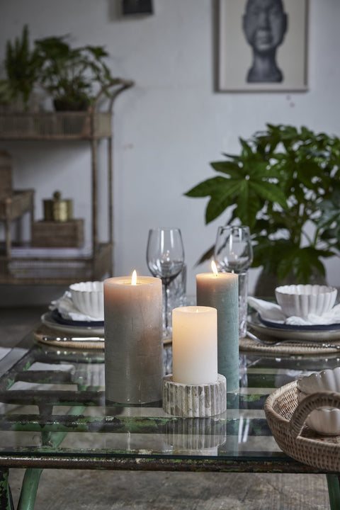 Eliana kerzenleuchter H5 cm. leinen Marmor