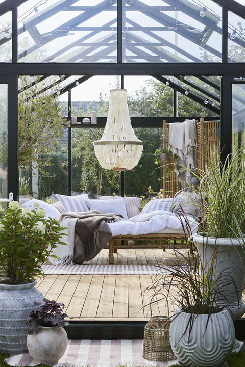 Anna Topf H48 cm. antik grau