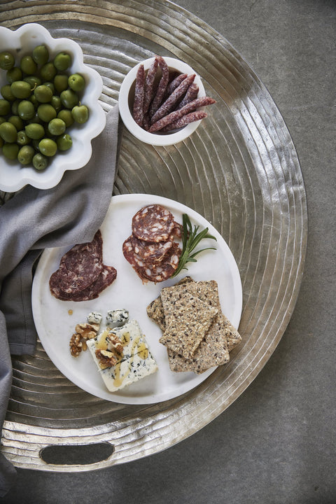 Ellia Tablett Ø25 cm. weiss