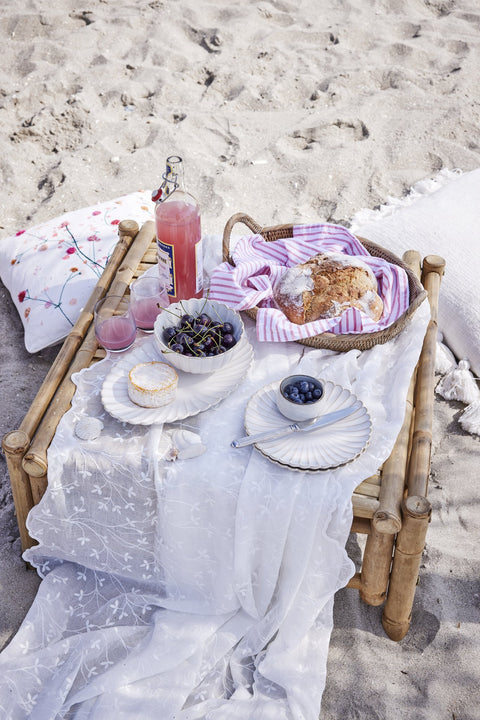 Olivia Plaid/Decke 170x130 cm. weiss