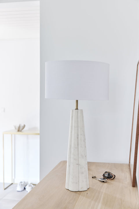 Sophie Tischlampe 66x33 cm. weiss