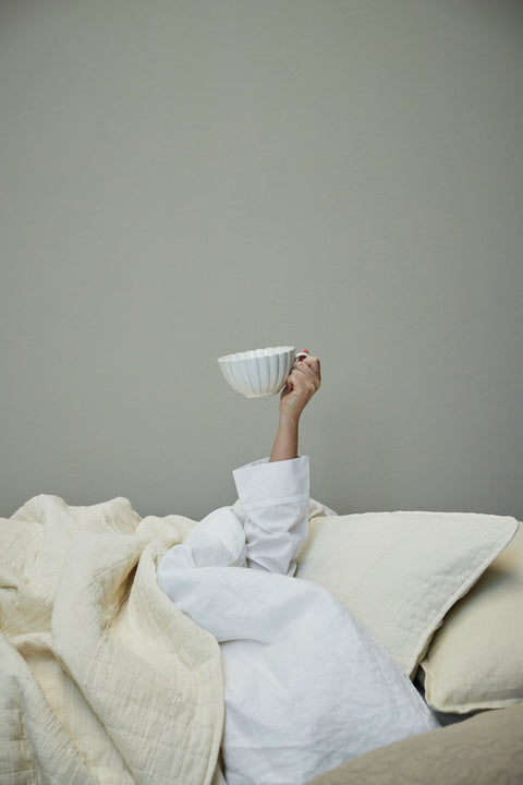 Isadora Tagesdecke 260x240 cm. gebrochenes weiss