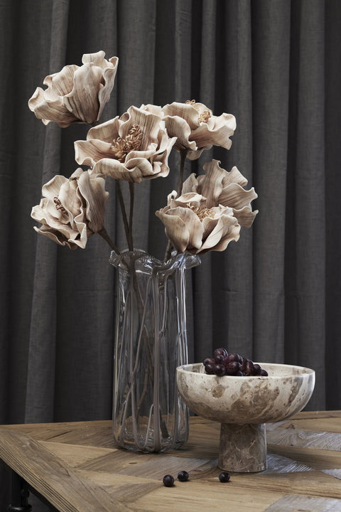 Happia Schaum Blumen leinen D23 H20