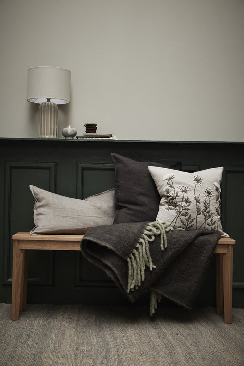 Efina Kissenbezug 50x50 cm. Braun 100% Leinen