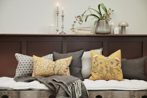 Efina Kissenbezug 60x40 cm. Braun 100% Leinen