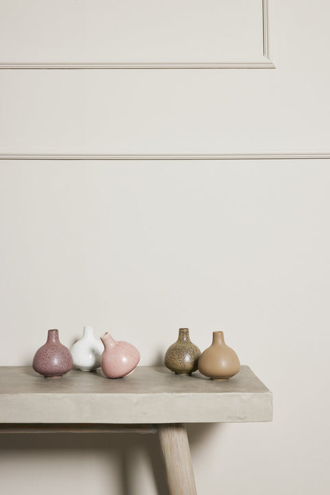 Helene Vase ocker H9 cm