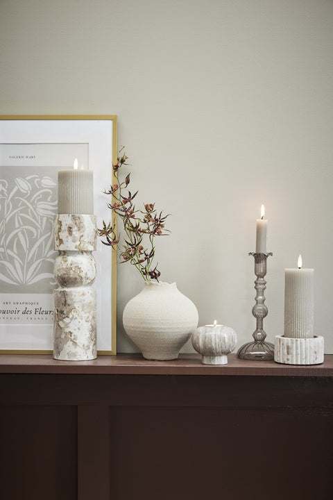 Lillia LED Leuchte H15 cm. leinen