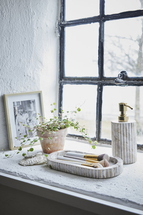 Eliana Tablett 12,5 cm. leinen Marmor