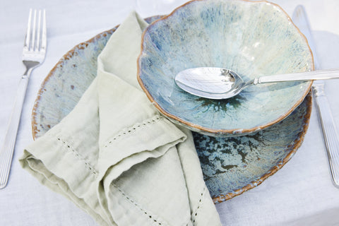 Angela Serviette pudder grün 45x45 cm