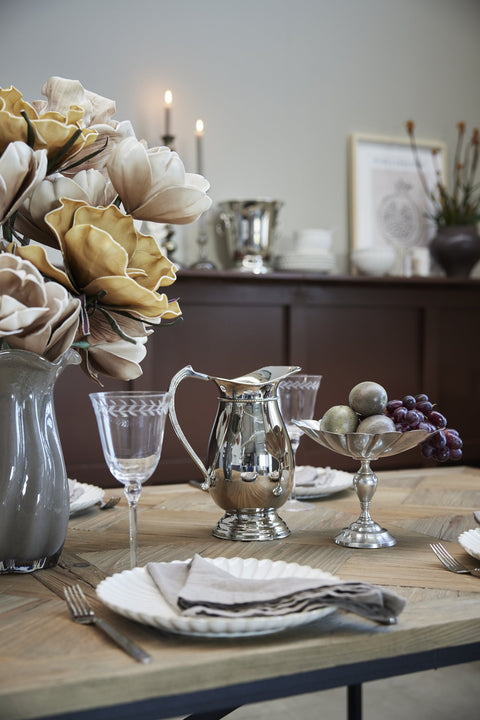 Happia Schaum Blumen leinen D15 H17