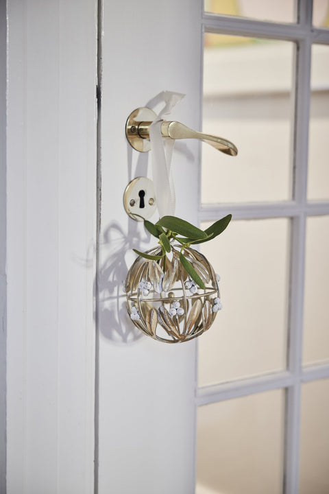 Missia Weihnachtskugel Eisen Ø 12 cm hell gold