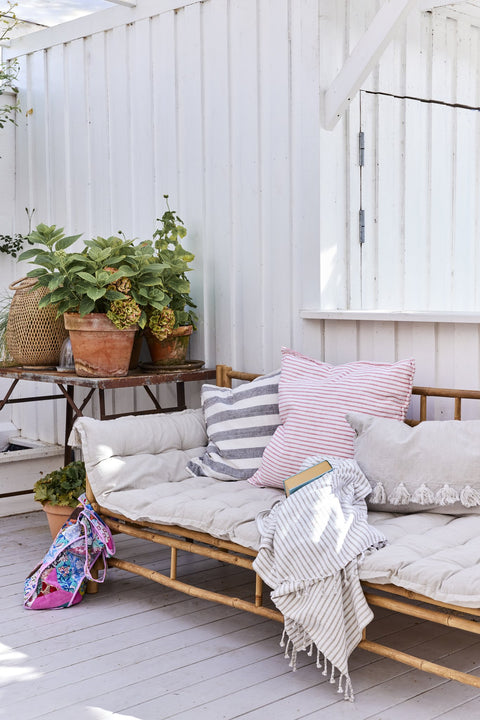 Olivia Plaid/Decke 170x130 cm. weiss