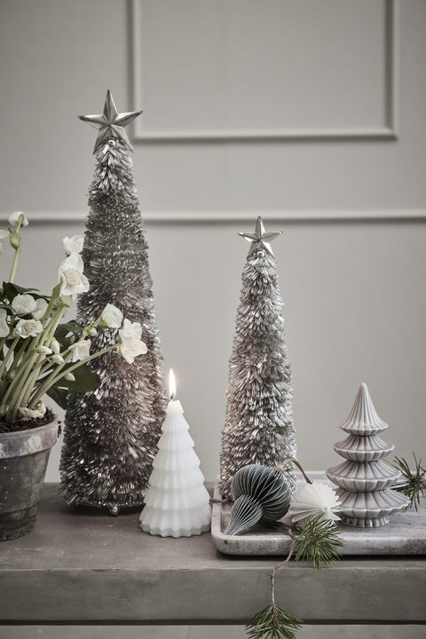 Poelle ornament H10 cm. gebrochenes weiss