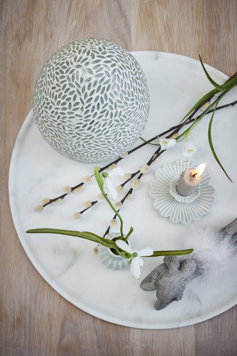 Dehlia ornament Keramik gelb