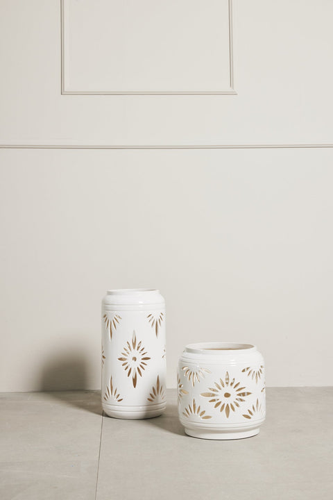 Hilde Laterne weiss H39 cm