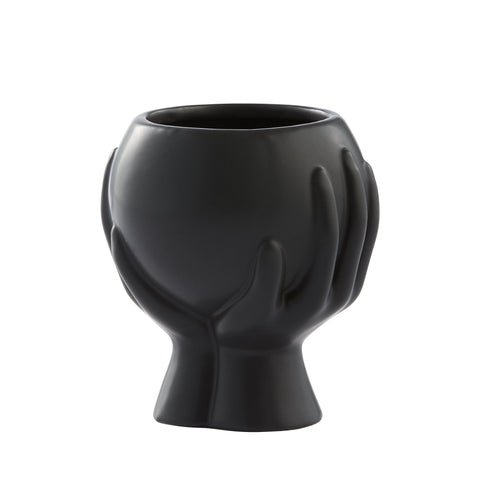 Haniya Topf H13,5 cm. schwarz