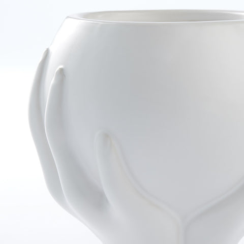 Haniya Topf H16,5 cm. weiss