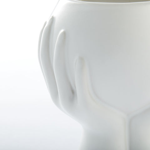 Haniya Topf H13,5 cm. weiss