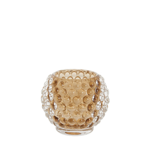 Doria Teelicht H7,5 cm. Goldbraun