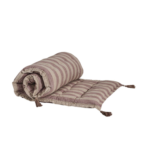 Felima Matratze gestreift / 190x70 cm Tigerauge/Rosenbraun
