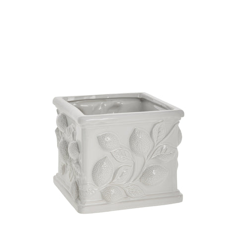 Limone Blumentopf D20 H15.8 Weiß