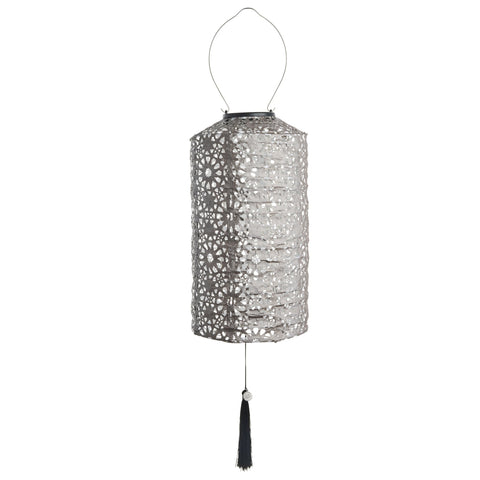Lunaria Solarlaterne, Durchmesser 18 x Höhe 33 cm, Grau