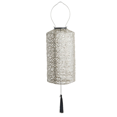 Lunaria Solarlaterne, Durchmesser 18 x Höhe 33 cm, Farbe: Grau