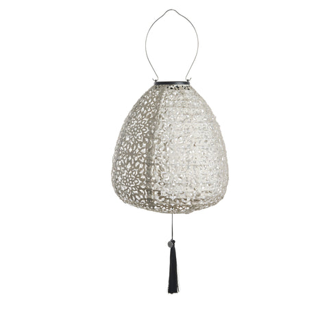 Lunaria Solarlaterne, Durchmesser 26 x Höhe 26 cm, Farbe: Grau