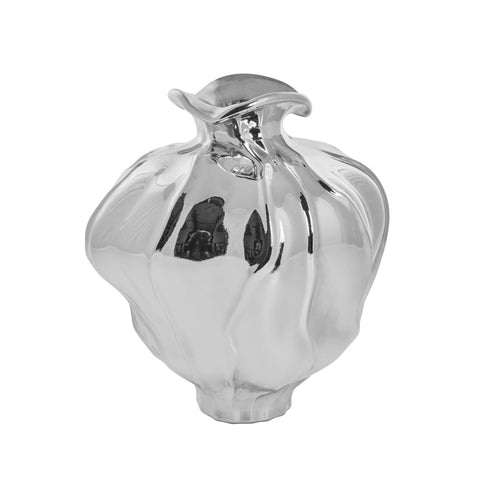 Celeste Vase D H25 Silber