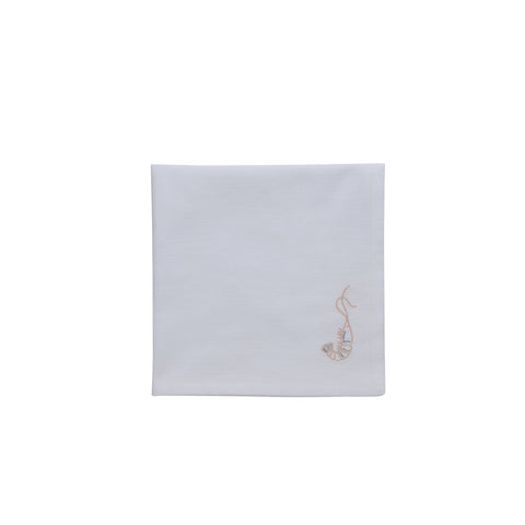 Nerina-Serviette mit Stickerei, 45 x 45 cm, Weiß