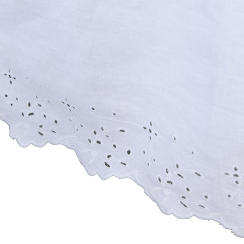 Anglaise-Tischdecke 320x140 cm. Weiß