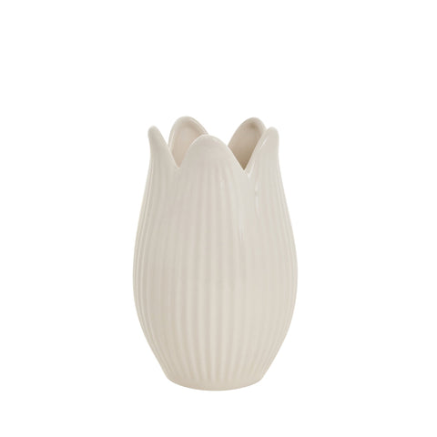 Dainne Vase H12 Cremeweiß