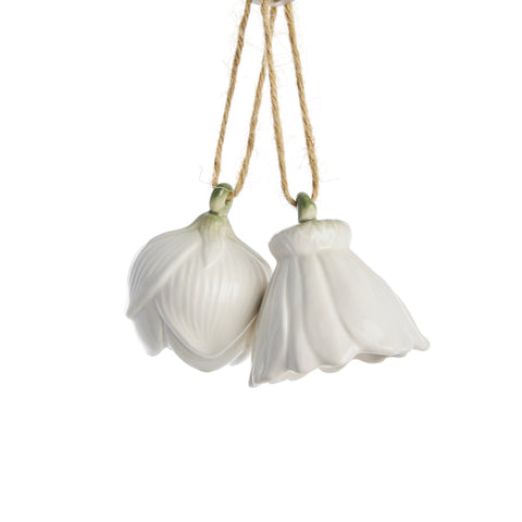 Dehlia 2er-Set BlumenAnhängere, Cremeweiß