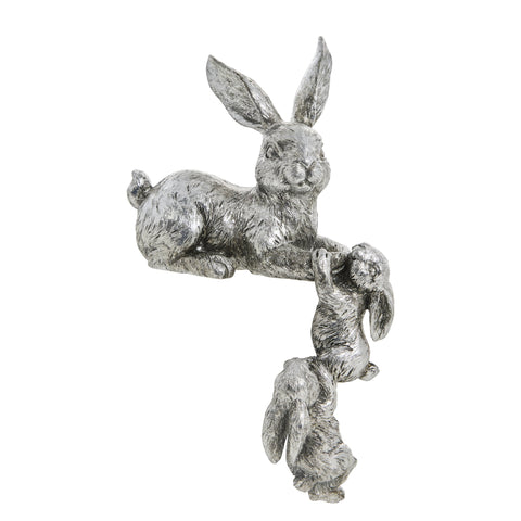 Selille Hasendekoration H19,3 Silber